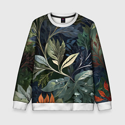 Детский свитшот Объемные листья