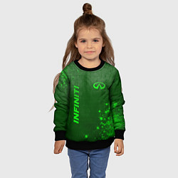 Свитшот детский Infiniti - green gradient вертикально, цвет: 3D-черный — фото 2