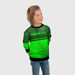 Свитшот детский Genesis - green gradient посередине, цвет: 3D-черный — фото 2