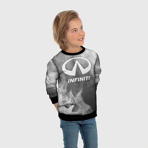Детский свитшот Infiniti - grey gradient / 3D-Черный – фото 3