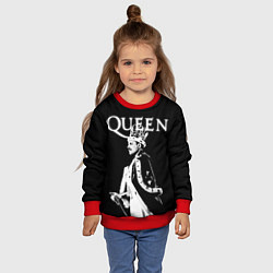 Свитшот детский Queen Freddie Mercury король, цвет: 3D-красный — фото 2