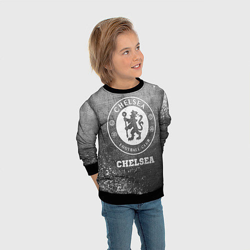 Детский свитшот Chelsea - grey gradient / 3D-Черный – фото 3