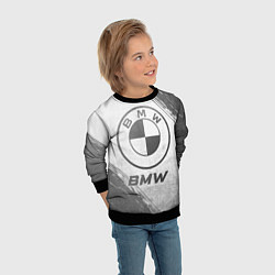 Свитшот детский BMW - white gradient, цвет: 3D-черный — фото 2