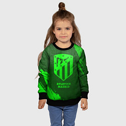 Свитшот детский Atletico Madrid - green gradient, цвет: 3D-черный — фото 2
