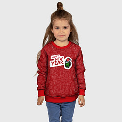 Свитшот детский Амонг ас - Новый год, цвет: 3D-красный — фото 2