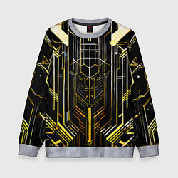Детский свитшот Gold lines on a black background