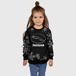 Свитшот детский Снежный Jaguar, цвет: 3D-черный — фото 2