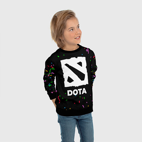 Детский свитшот Dota конфети / 3D-Черный – фото 3