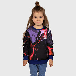 Свитшот детский Красный разлом в камне, цвет: 3D-синий — фото 2