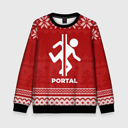 Свитшот детский Новогодний Portal, цвет: 3D-черный