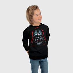 Свитшот детский Neon Darth Vader, цвет: 3D-черный — фото 2