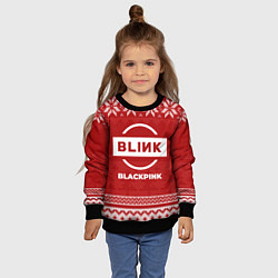Свитшот детский Новогодний Blackpink, цвет: 3D-черный — фото 2