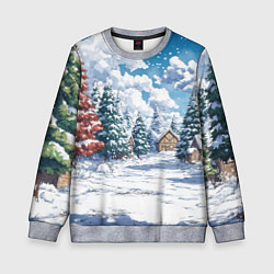 Детский свитшот Предновогодняя природа