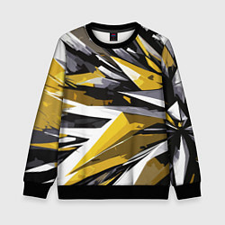 Детский свитшот Чёрно-жёлто-белая абстракция