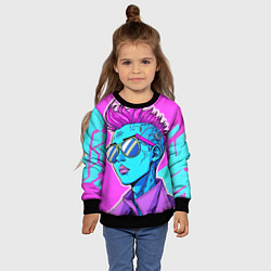 Свитшот детский Яркий панк, цвет: 3D-черный — фото 2