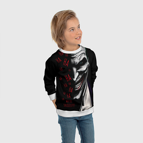 Детский свитшот Joker in the dark / 3D-Белый – фото 3
