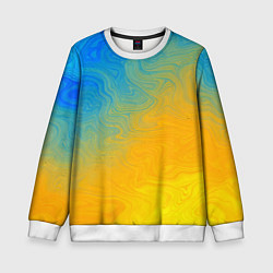 Детский свитшот Желто голубой градиент