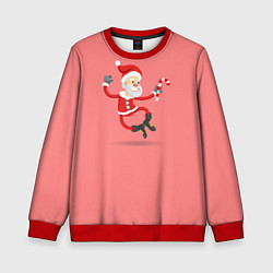 Свитшот детский Весёлый санта, цвет: 3D-красный