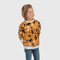 Свитшот детский Гарри Поттер паттерн, цвет: 3D-белый — фото 2