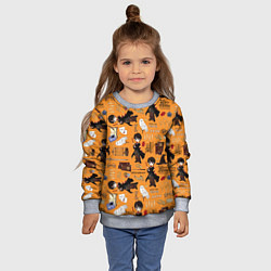 Свитшот детский Гарри Поттер паттерн, цвет: 3D-меланж — фото 2