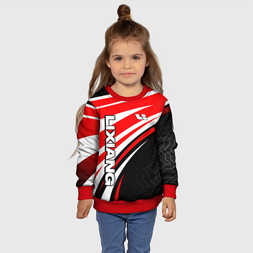 Детский свитшот Lixiang- red sport uniform / 3D-Красный – фото 4