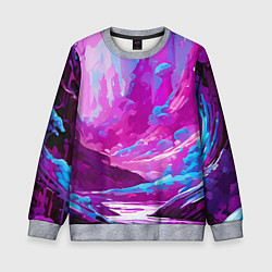 Детский свитшот Фиолетовая кислотная абстракция