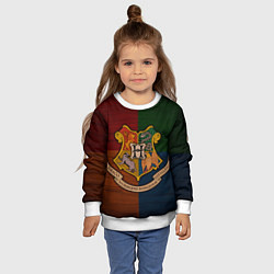Свитшот детский Hogwarts emblem, цвет: 3D-белый — фото 2