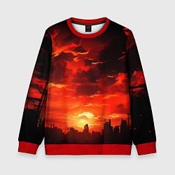 Детский свитшот Багровый апокалиптический закат