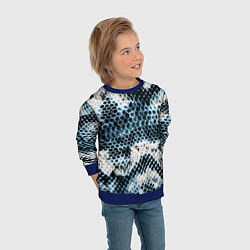 Свитшот детский Из кожи змеи, цвет: 3D-синий — фото 2