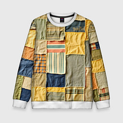 Детский свитшот Пэчворк в желтых оттенках