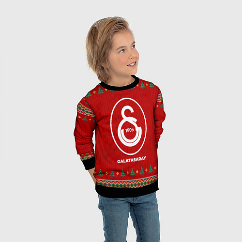 Детский свитшот Galatasaray new year / 3D-Черный – фото 3