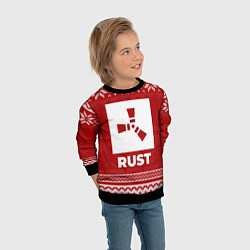 Свитшот детский Новогодний Rust, цвет: 3D-черный — фото 2
