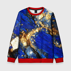 Детский свитшот Золотой минерал в синем камне