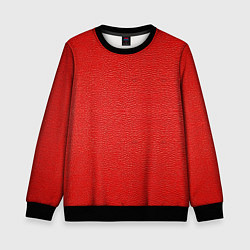 Детский свитшот Красная кожаная текстура
