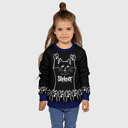 Свитшот детский Slipknot: cat rock, цвет: 3D-синий — фото 2