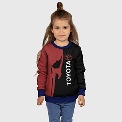Свитшот детский Toyota и череп, цвет: 3D-синий — фото 2