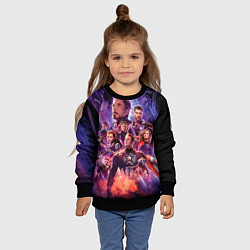 Свитшот детский Герои из Мстители финал, цвет: 3D-черный — фото 2