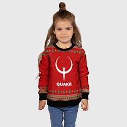 Свитшот детский Quake new year, цвет: 3D-черный — фото 2