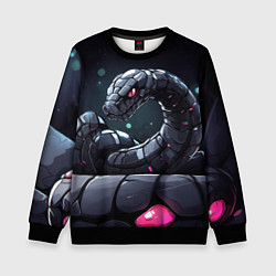 Свитшот детский Cyber snake, цвет: 3D-черный