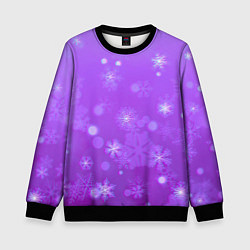 Детский свитшот Резные снежинки глитч