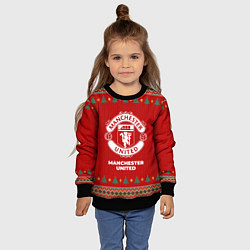 Свитшот детский Manchester United new year, цвет: 3D-черный — фото 2