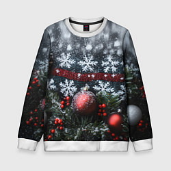 Детский свитшот Новогодние снежинки