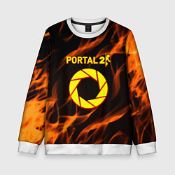 Свитшот детский Portal flame steel, цвет: 3D-белый