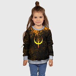 Свитшот детский Quake краски брызги оранжевый, цвет: 3D-меланж — фото 2
