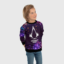 Свитшот детский Праздничный Assassins Creed, цвет: 3D-черный — фото 2