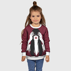 Свитшот детский Поп арт девушка с руками, цвет: 3D-белый — фото 2