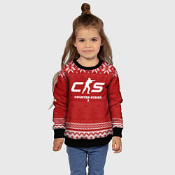 Свитшот детский Новогодний Counter-Strike 2, цвет: 3D-черный — фото 2