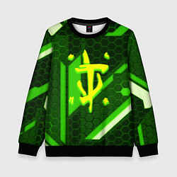 Детский свитшот Doom geometry green