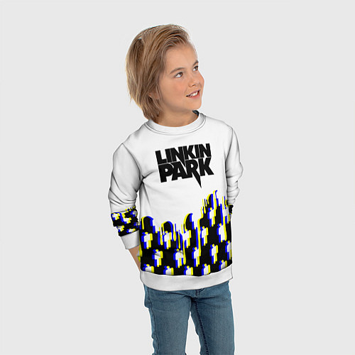 Детский свитшот Linkin park human / 3D-Белый – фото 3