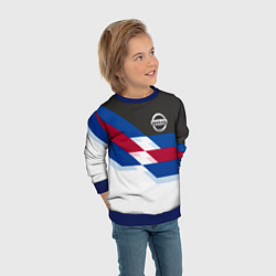 Свитшот детский Nissan geometry steel, цвет: 3D-синий — фото 2